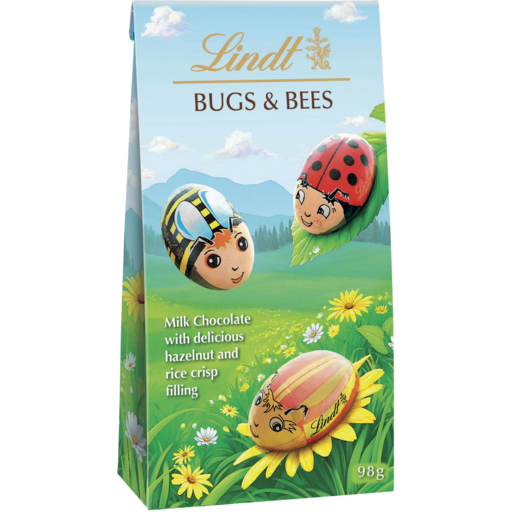 Bugs & Bees Pouch 98gm | 98g | Lindt | YG-004829-PD-006195