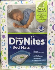 Dry Nites Bed Mats | 7 Bed Mats | Huggies | YG-005629-PD-018063