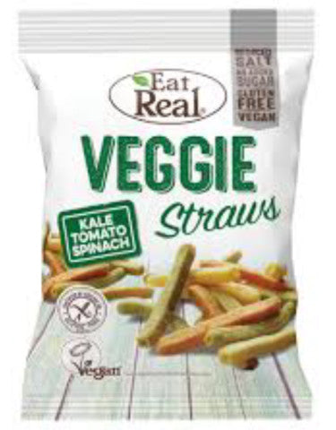 Gluten Free Vegan Veggie Straws Kale, Tomato & Spinach | 113g | Eat Real | YG-011496-PD-005401