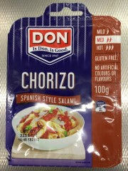 Chorizo Spanish Style Salami Sliced | 100g | Don | YG-006186-PD-051782