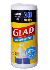 Wavetop Tie Tidy Bags Large 35l 70x58cm | 30 Bags | Glad | YG-010176-PD-045218