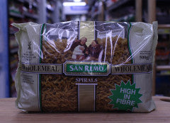 Wholemeal Spirals Pasta | 500g | San Remo Macaroni Co Pty Ltd | YG-009845-PD-053257