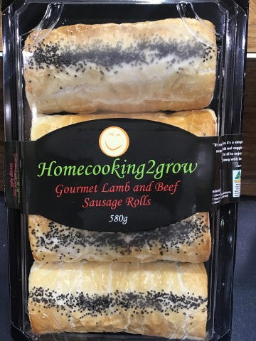 Gourmet Lamb & Beef Sausage Rolls | 4 Pieces | Homecooking2grow | YG-000649-GFV-002204