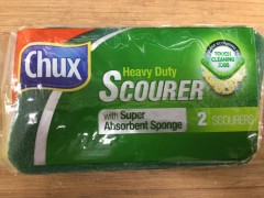 Heavy Duty Sponge Scourer | 2 Pack | Chux | YG-007716-PD-012528