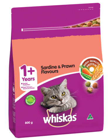 Sardine & Prawn Flavours Dry Cat Food 1+ Years | 800g | Whiskas | YG-004672-PD-015702