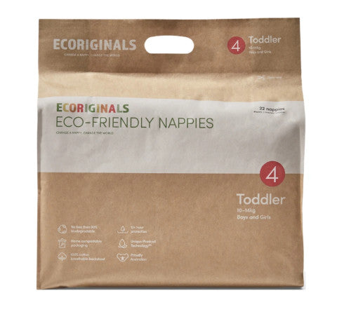 Eco-Friendly Nappies Size 4 Toddler | 22 Nappies | Ecoriginals | YG-004819-PD-015792