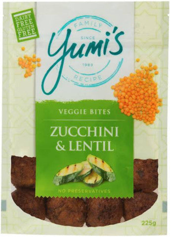 Gluten Free Veggie Bites Zucchini & Lentil | 225g | Yumi's | YG-004996-PD-015804