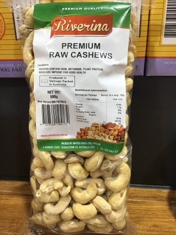Premium Raw Cashews | 500g | Riverina | YG-000493-GFV-002192