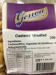 Unsalted Cashews | 200g | Genoa Foods | YG-007350-PD-053170