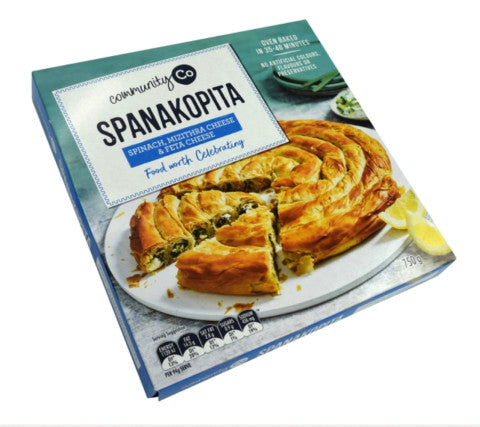 Spanakopita Spinach, Mizithra Cheese & Feta Cheese | 750g | Community Co | YG-004572-PD-016964