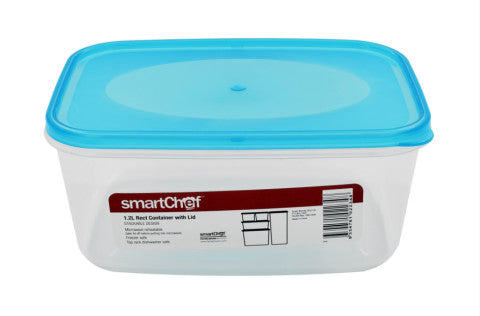 1.2l Rect Container W/ Lid | 1 Piece | Smartchef | YG-005079-PD-017412