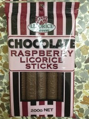 Chocolate Raspberry Licorice Sticks | 100g | YG-007462-PD-013157