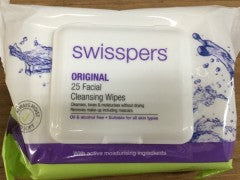 Original Facial Cleansing Wipes | 25 Wipes | Swisspers | YG-008057-PD-052558