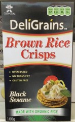 Brown Rice Crisps W/ Black Sesame | 100g | Want Want | YG-005496-PD-017914