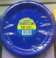 Plastic Dessert Plates Royal Blue 17.8cm | 12 Pack | Meteor Party | YG-005260-PD-017520