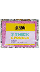 Thick Sponges | 3  Pack | Black & Gold | YG-005990-PD-051479