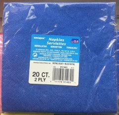 Serviettes 2ply Royal Blue Small | 20 Pack | Unique | YG-005400-PD-017432