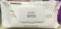 Thick Baby Wipes Fragrance Free | 80 Wipes | Thankyou | YG-005282-PD-015316