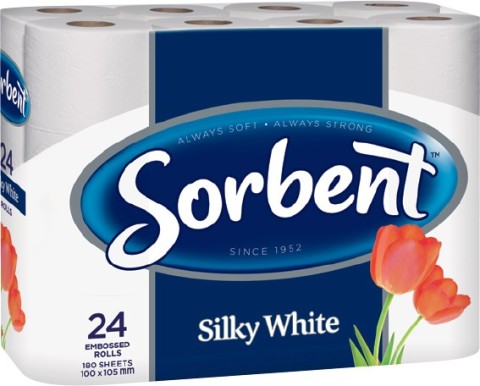 Toilet Tissue Silky White 24 Pack | 24 Pack | Sorbent | YG-011564-PD-016303