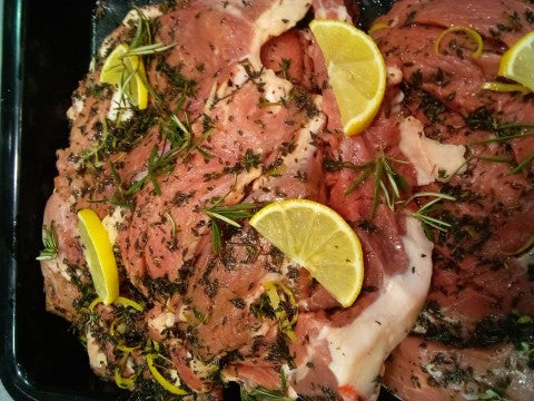Butterflied Lamb Leg | Unit Size May Vary | Marinated With Olive Thyme & Garlic | YG-000952-MW-002917