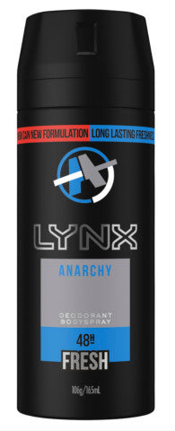 Anarchy Fresh Deodorant Bodyspray | 165ml | Lynx | YG-004374-PD-016592