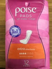 Poise Pads Extra Absorbency 3in1 | 12 Pads | Kimberley-Clark | YG-008742-PD-052658