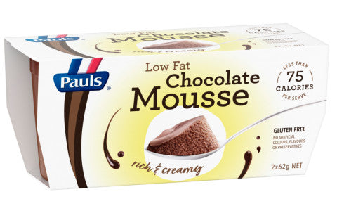 Low Fat Chocolate Mousse | 2 x 62g | Paul's | YG-005049-PD-015523