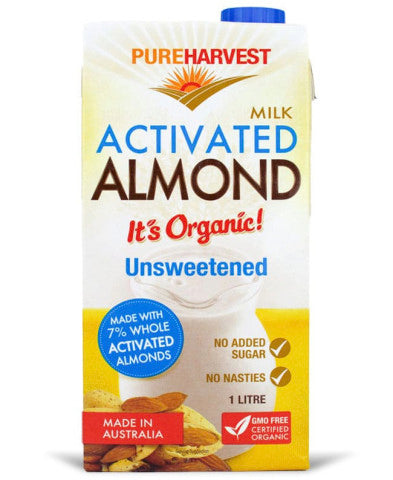 Organic Activated Almond Milk Unsweetened | 1l | Pure Harvest | YG-008785-PD-021130