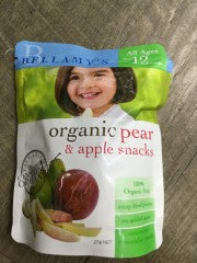 Organic Pear & Apple Snacks | 20g | Bellamy's | YG-009301-PD-052537