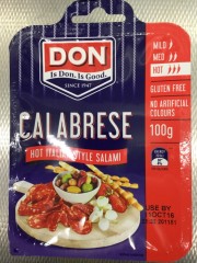 Calabrese Hot Italian Style Salami Sliced | 100g | Don | YG-006292-PD-051709