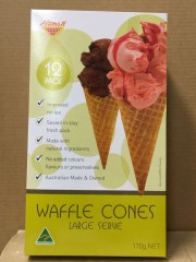 Large Traditional Waffle Cones | Each | YG-008060-PD-012350