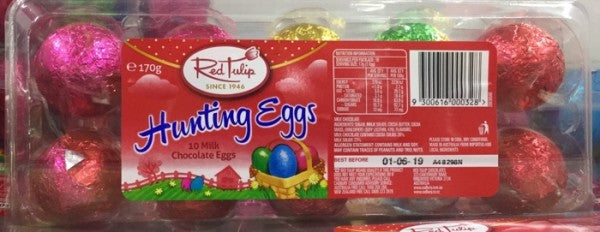 Milk Chocolate Hunting Eggs | 10 Eggs | Red Tulip | YG-005603-PD-018141