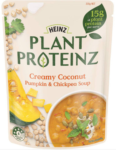Plant Proteinz Creamy Coconut Pumpkin & Chickpea Soup | 330g | Heinz | YG-004732-PD-017082