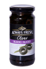 Sliced Black Spanish Olives | 235g | Always Fresh | YG-009604-PD-052862