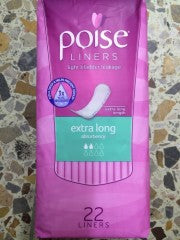 Extra Long Liners | 22 Liners | Poise | YG-009020-PD-052002