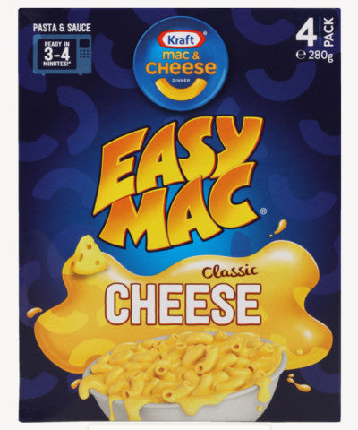 Easy Mac Classic Cheese Instant Mac & Cheese | 4 Pack | Kraft | YG-010633-PD-016105