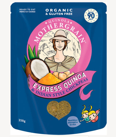 Organic & Gluten Free Express Quinoa & Indian Style Chickpeas | 1-2 Servings | Quinola Mothergrain | YG-011519-PD-016773