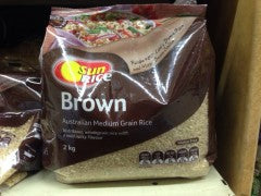 Brown Medium Grain Rice | 2kg | Sun Rice | YG-010117-PD-045063