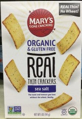 Organic & Gluten Free Real Thin Crackers Sea Salt | 141g | Mary's Gone Crackers | YG-005420-PD-017913