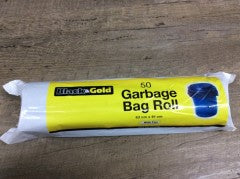 Garbage Bags | 50 Pack 63 x 91 | Black & Gold | YG-009855-PD-052077