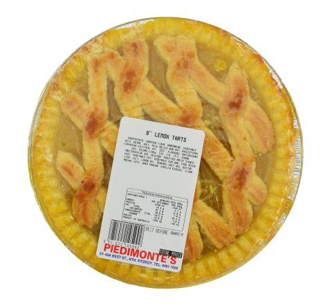 Lemon Tart 8" | 1 Tart | Piedemonte's | YG-004990-PD-017272