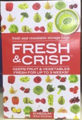 Fruit & Vegetable Storage Bags (medium) | 10 Bags | Fresh & Crisp | YG-005761-PD-018110