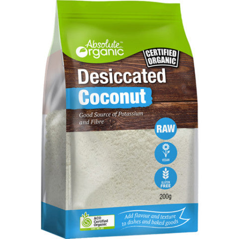 Organic Dessicated Coconut | 200 | Absolute Organic | YG-004368-PD-016117