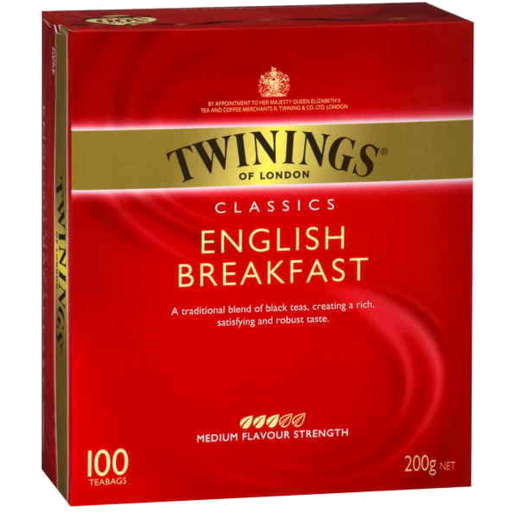 Tea Bags English Breakfast 100pk | 200g | Twinings | YG-005491-PD-015224