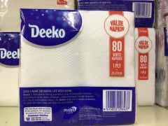 Napkins White | 80 1ply | Deeko | YG-010220-PD-047887