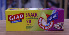 Snack Bags | 20 Pack 15 x 9 | Glad | YG-010347-PD-052885