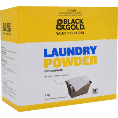 Laundy Detergent Powder Concentrate Box | 1kg | Black And Gold | PD-9310077256066 | YG-PSN-19310 | PD-016568