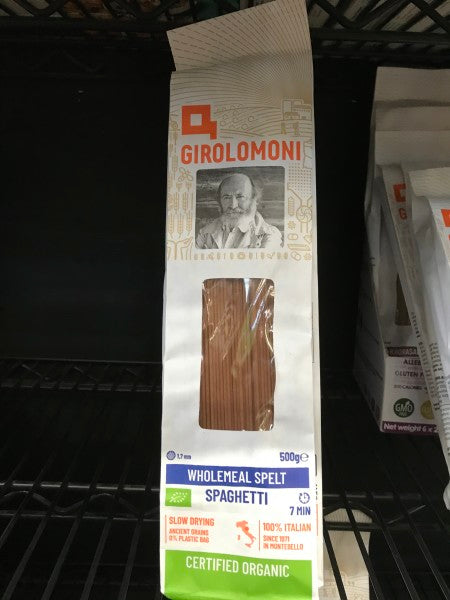  Organic Wholemeal Spelt Spaghetti  | 500g | Girolomoni | YG-RO3-191 | RO-022562