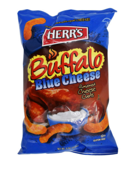 Buffalo blue cheese flavoured cheese curls