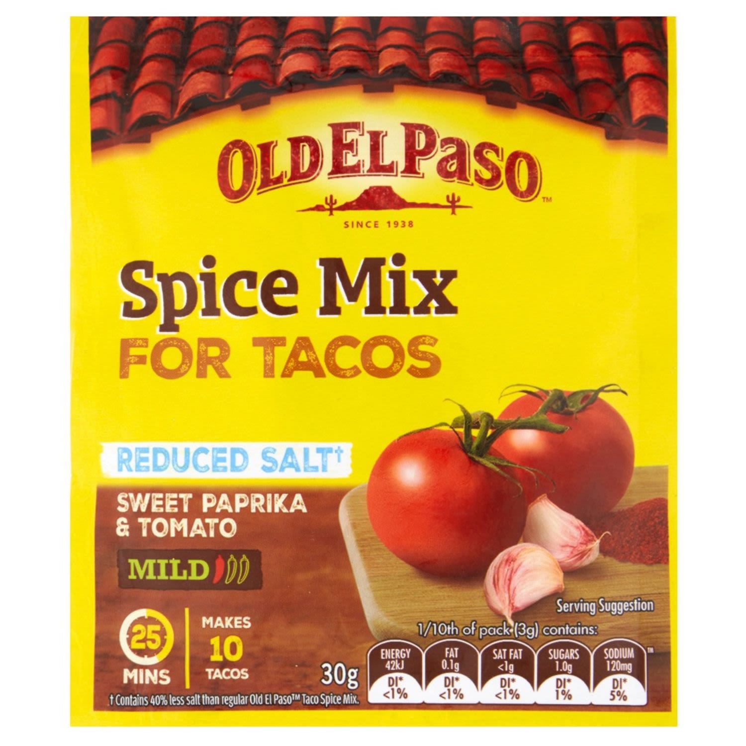 Old El Paso Mexican Reduced Salt Taco Spice Mix Mild | 100g | YG-009710-PD-005237